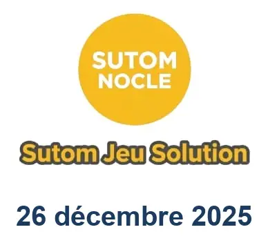 Solution SUTOM #1449 - 26 décembre 2025
