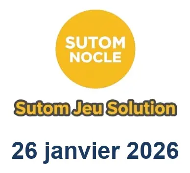 Solution SUTOM #1480 - 26 janvier 2026
