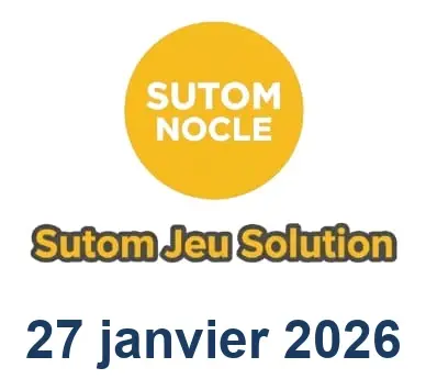 Solution SUTOM #1481 - 27 janvier 2026