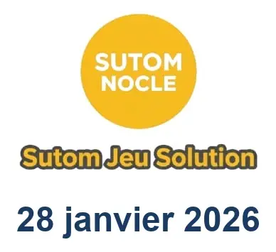 Solution SUTOM #1482 - 28 janvier 2026