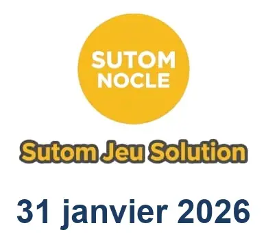 Solution SUTOM #1485 - 31 janvier 2026