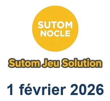 Solution SUTOM #1486 - 1 février 2026