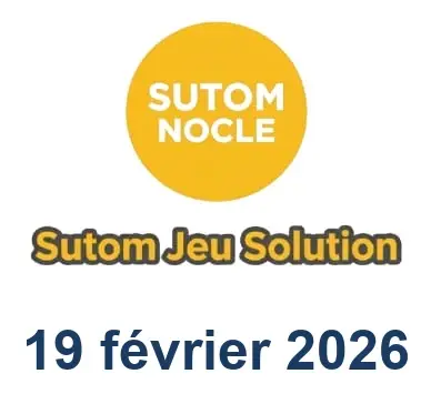 Solution SUTOM #1504 - 19 février 2026