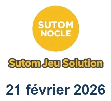Solution SUTOM #1506 - 21 février 2026