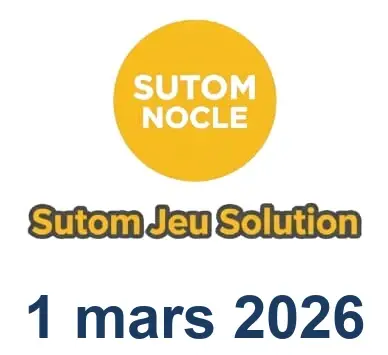 Solution SUTOM #1514 - 1 mars 2026