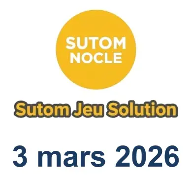 Solution SUTOM #1516 - 3 mars 2026