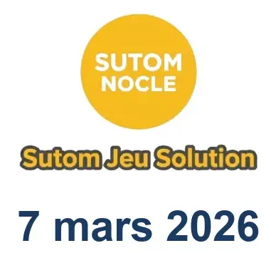 Solution SUTOM #1520 - 7 mars 2026