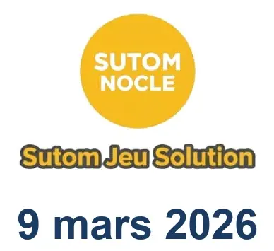 Solution SUTOM #1522 - 9 mars 2026