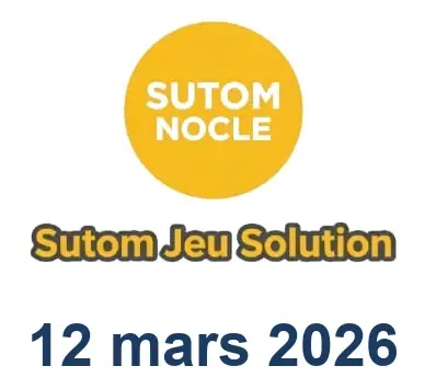 Solution SUTOM #1525 - 12 mars 2026