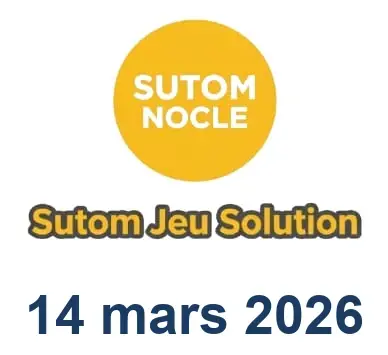 Solution SUTOM #1527 - 14 mars 2026