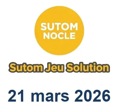 Solution SUTOM #1534 - 21 mars 2026