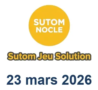 Solution SUTOM #1536 - 23 mars 2026