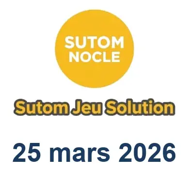 Solution SUTOM #1538 - 25 mars 2026