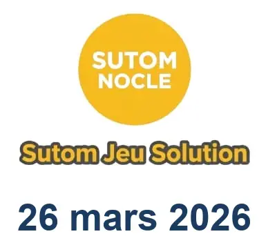Solution SUTOM #1539 - 26 mars 2026