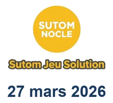 Solution SUTOM #1540 - 27 mars 2026