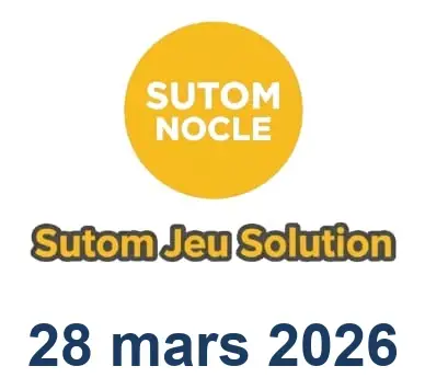 Solution SUTOM #1541 - 28 mars 2026