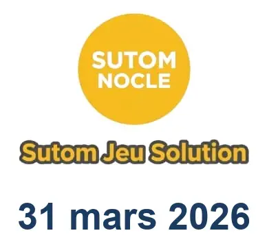 Solution SUTOM #1544 - 31 mars 2026