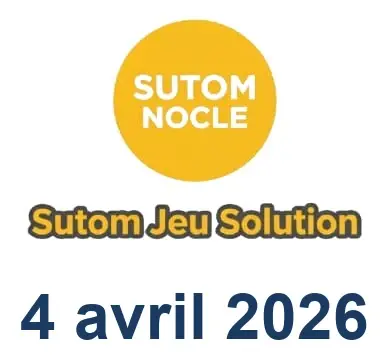 Solution SUTOM #1548 - 4 avril 2026