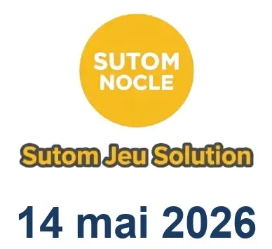 Solution SUTOM #1588 - 14 mai 2026