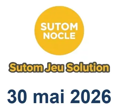 Solution SUTOM #1604 - 30 mai 2026