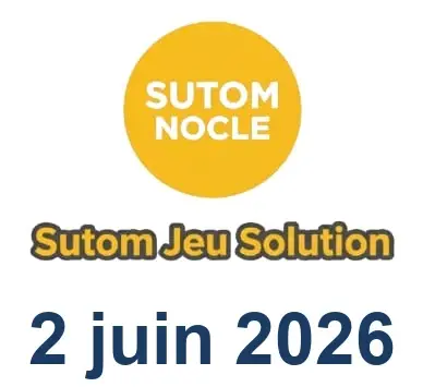Solution SUTOM #1607 - 2 juin 2026