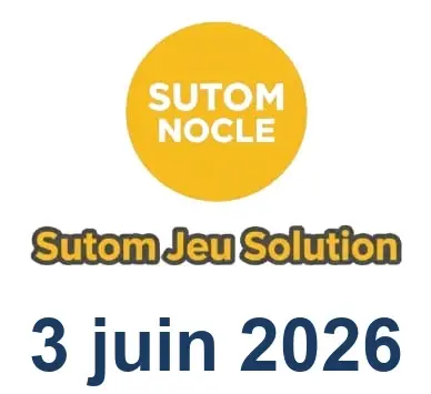 Solution SUTOM #1608 - 3 juin 2026