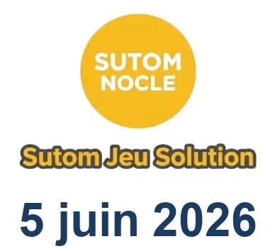 Solution SUTOM #1610 - 5 juin 2026