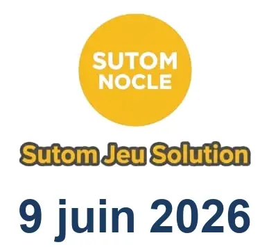 Solution SUTOM #1614 - 9 juin 2026