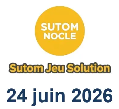 Solution SUTOM #1629 - 24 juin 2026