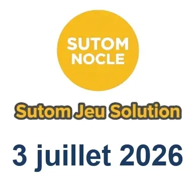 Solution SUTOM #1638 - 3 juillet 2026