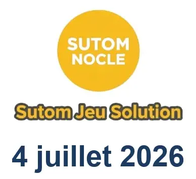 Solution SUTOM #1639 - 4 juillet 2026