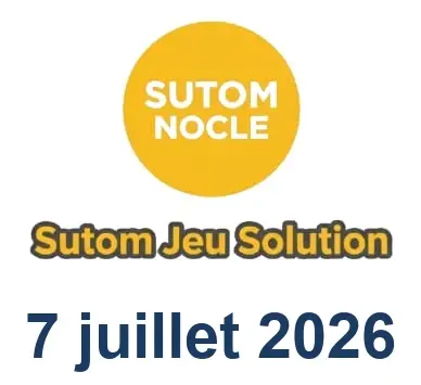 Solution SUTOM #1642 - 7 juillet 2026