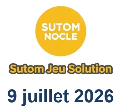 Solution SUTOM #1644 - 9 juillet 2026
