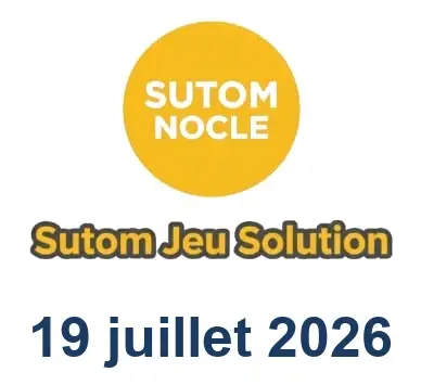 Solution SUTOM #1654 - 19 juillet 2026