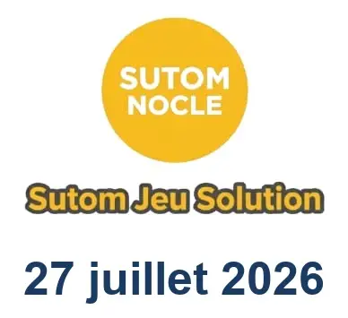 Solution SUTOM #1662 - 27 juillet 2026
