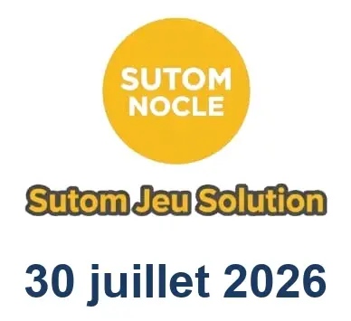 Solution SUTOM #1665 - 30 juillet 2026