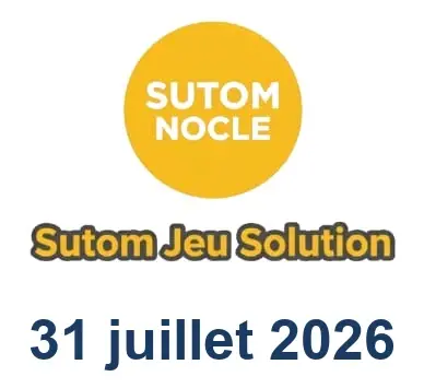 Solution SUTOM #1666 - 31 juillet 2026