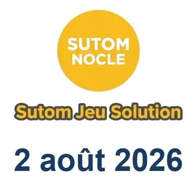 Solution SUTOM #1668 - 2 août 2026