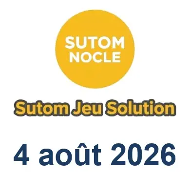 Solution SUTOM #1670 - 4 août 2026