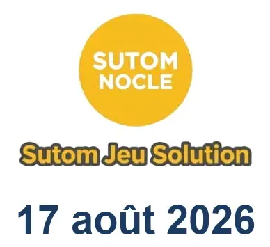 Solution SUTOM #1683 - 17 août 2026