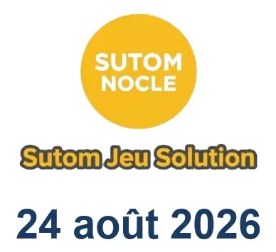 Solution SUTOM #1690 - 24 août 2026