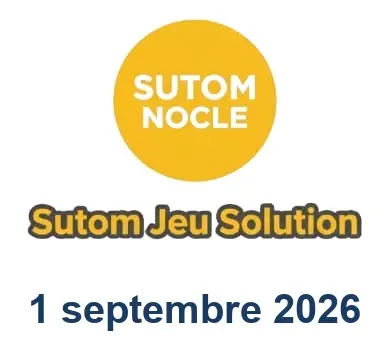 Solution SUTOM #1698 - 1 septembre 2026