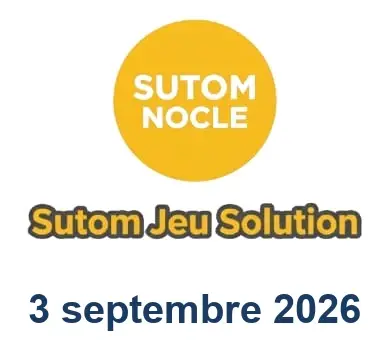 Solution SUTOM #1700 - 3 septembre 2026