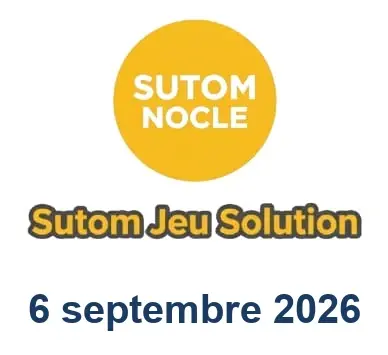 Solution SUTOM #1703 - 6 septembre 2026