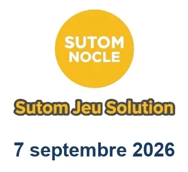 Solution SUTOM #1704 - 7 septembre 2026