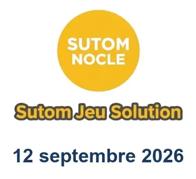 Solution SUTOM #1709 - 12 septembre 2026
