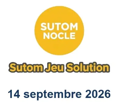 Solution SUTOM #1711 - 14 septembre 2026