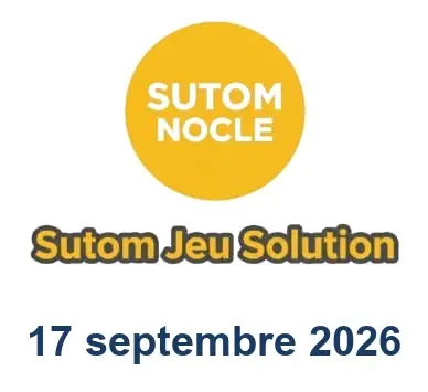 Solution SUTOM #1714 - 17 septembre 2026