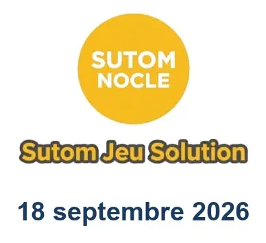 Solution SUTOM #1715 - 18 septembre 2026