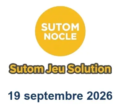 Solution SUTOM #1716 - 19 septembre 2026